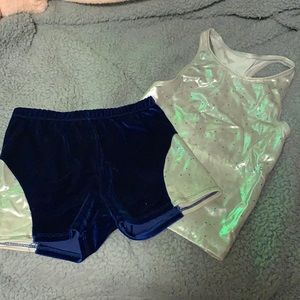 Blue and Silver Dance Set